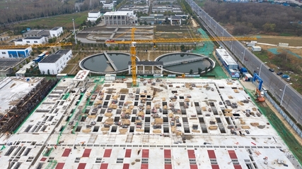 廬陽(yáng)經(jīng)開區(qū)蔡田鋪污水處理廠三期項(xiàng)目今日復(fù)工